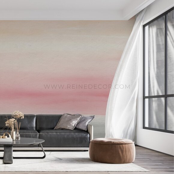 Pink and Blue Watercolor Wash Wallpaper | Soft Abstract Wallpaper - Picture 3 of 9
